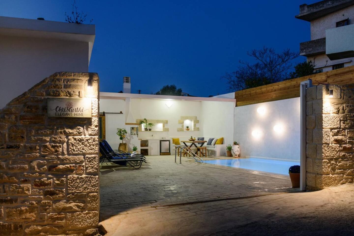 Chrisanthi Elegant Villa Pitsidia Extérieur photo
